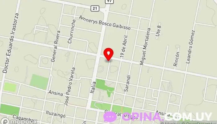 mapa de Juan Carlos Battó Agencia de subastas inmobiliarias en Carmelo