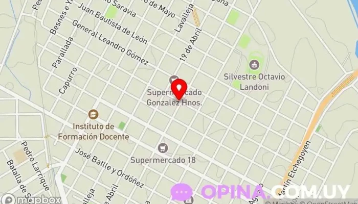 mapa de Juan Vera Negocios Rurales Servicio agrícola en Durazno