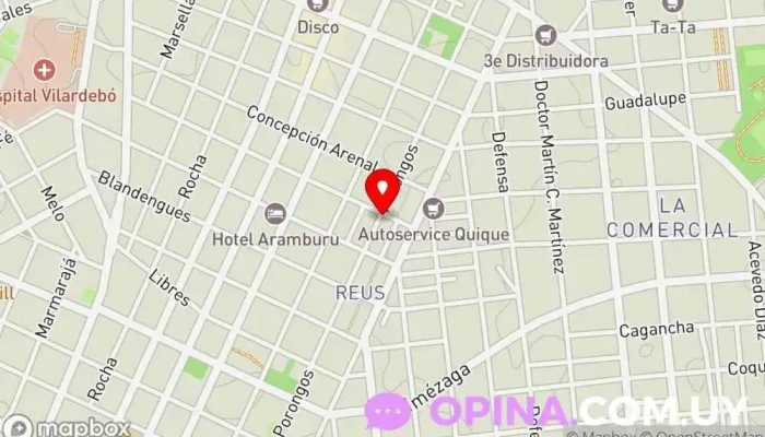 mapa de Juguetería EAVENTAS Juguetería, Papelería en Montevideo