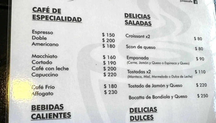 Julisa Cafe Comentario 3 - Col. del Sacramento