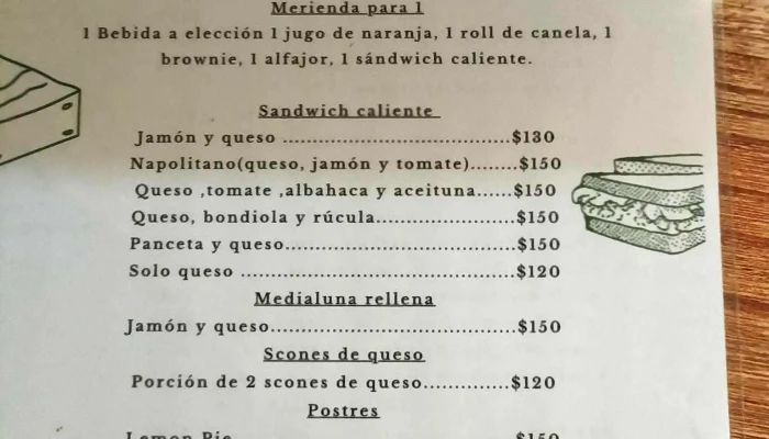 Kaly Cafe Menu - Atlántida
