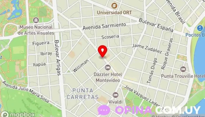 mapa de Keller Williams One - Montevideo Agencia inmobiliaria en Montevideo