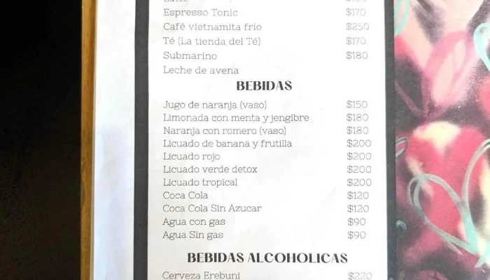 Kerop Cafe Tattoo Menu - Montevideo