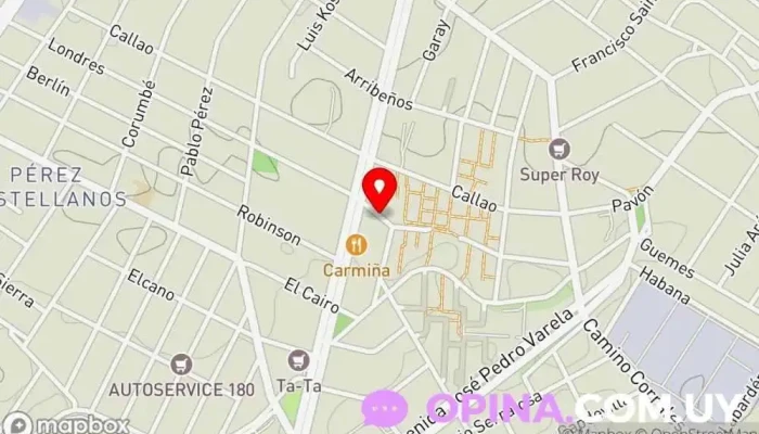 mapa de kiosco Martin Papelería, Copistería, Kiosco en Montevideo