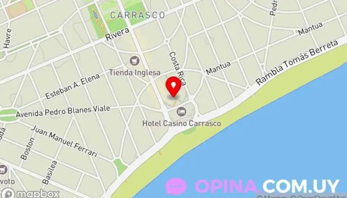 mapa de Kosak Inversiones Inmobiliaria - Sucursal Carrasco y Ciudad de la Costa Agencia inmobiliaria, Servicio de inversiones, Tasador inmobiliario, Consultor inmobiliario en Montevideo