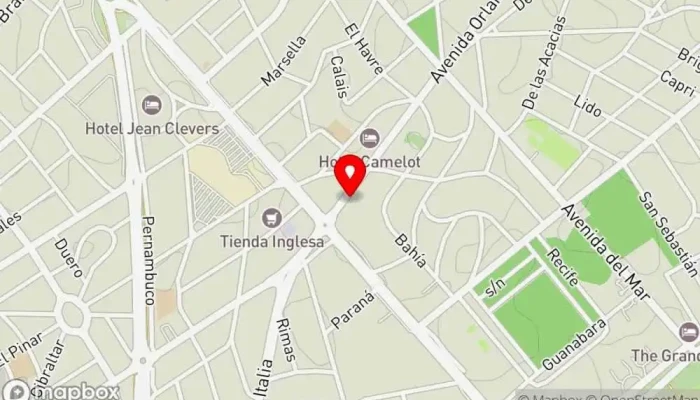 mapa de La Americana Parrilla, Bar, Restaurante en Punta del Este