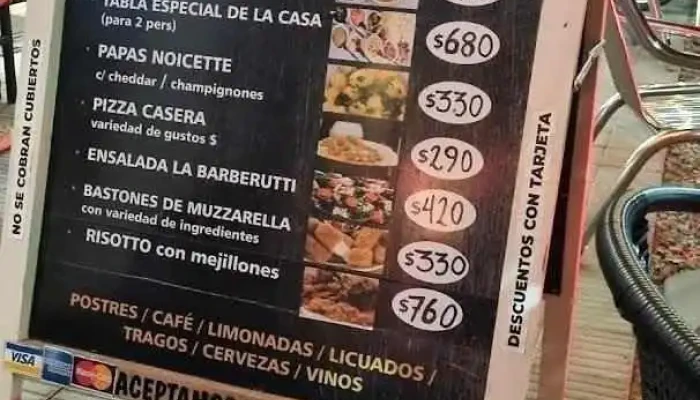 La Barberutti Barberia Resto Bar Cocina Del Mundo Menu - Col. del Sacramento