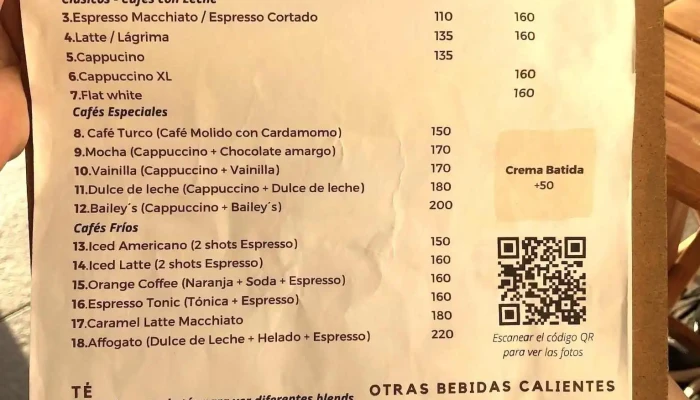 La Beduina Deli Cafe Menu - Col. del Sacramento