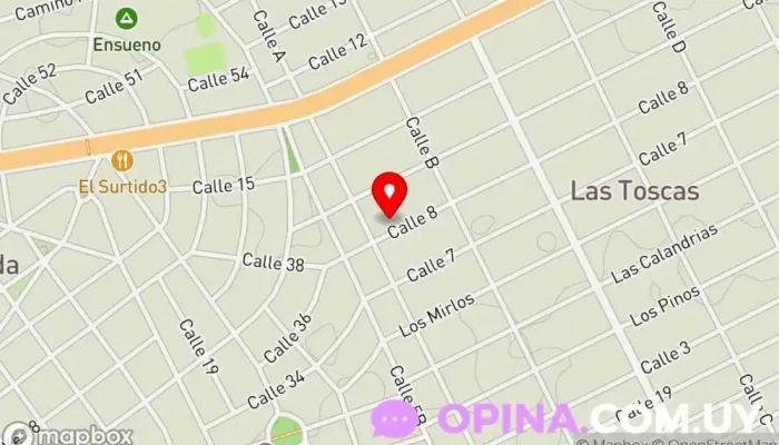 mapa de La Bicicleta Centro de aprendizaje a distancia en Las Toscas