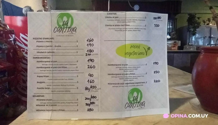 La Cantina Del Club Juventud Melilla -  Menu - Montevideo