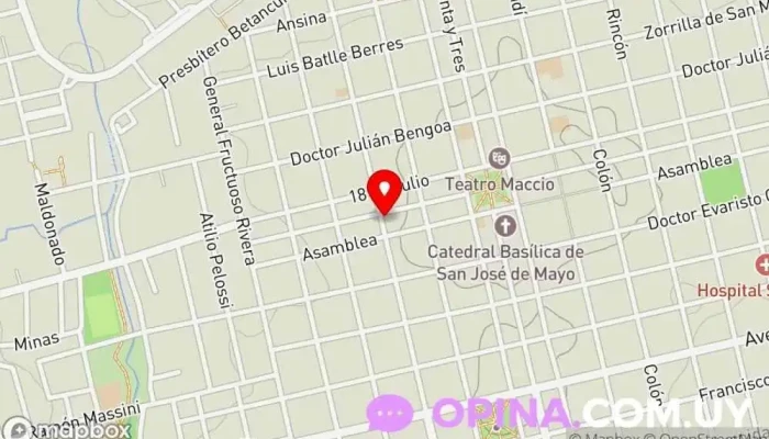 mapa de La casa de mi voz Centro educativo en San José de Mayo