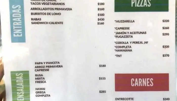 La Casa Del Lago -  Menu - Juan L. Lacaze