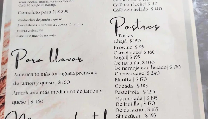 La Chela Cafeteria Y Restobar Menu - Montevideo
