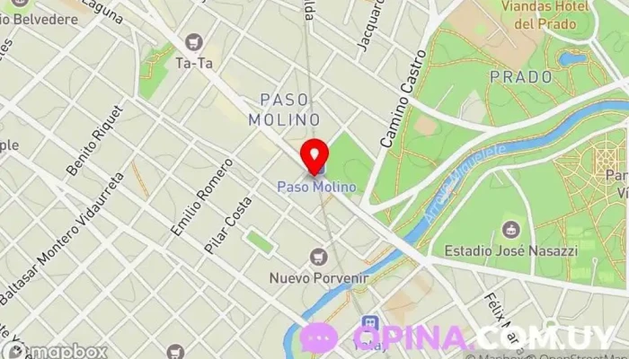 mapa de La clínica nica Oficina de la Administración en Montevideo