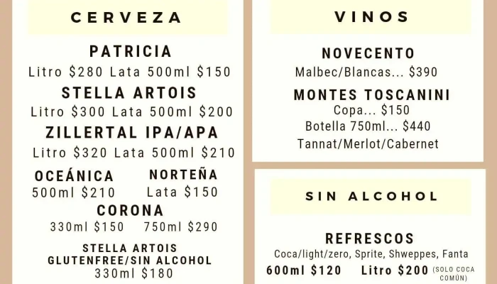 La Cocina Del Club Playa Verde -  Menu - Playa Verde