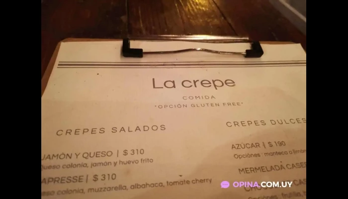 La Crepe -  Menu - La Pedrera