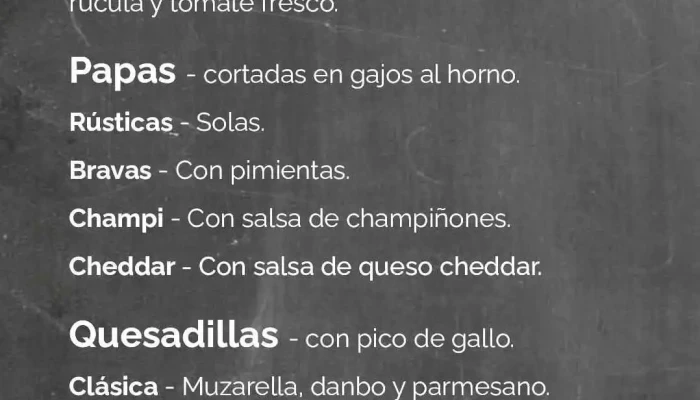 La Cretina -  Menu - Montevideo