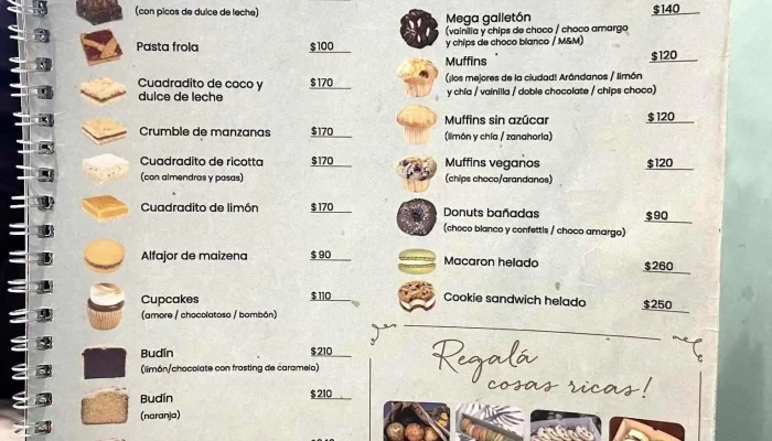 La Dulceria Xime Torres -  Menu - Montevideo