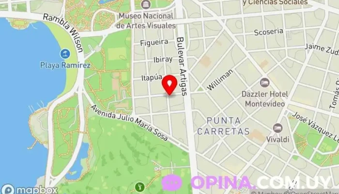 mapa de La Escuela de la Voz Escuela de música en Montevideo