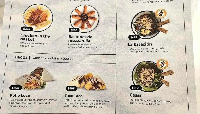 La Estacion Salto -  Menu - Salto