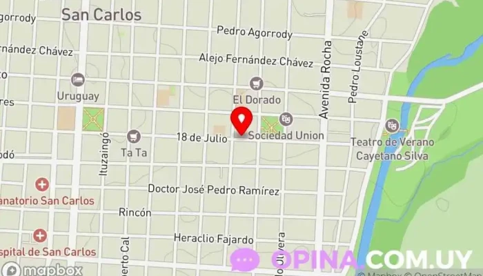 mapa de La Favorita Muebleria Y Bazar Centro comercial en San Carlos