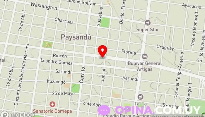 mapa de La Finca - Tienda de Carnes Carnicería en Paysandú