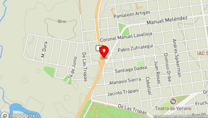 mapa de La Fragata Restaurante en Treinta y Tres