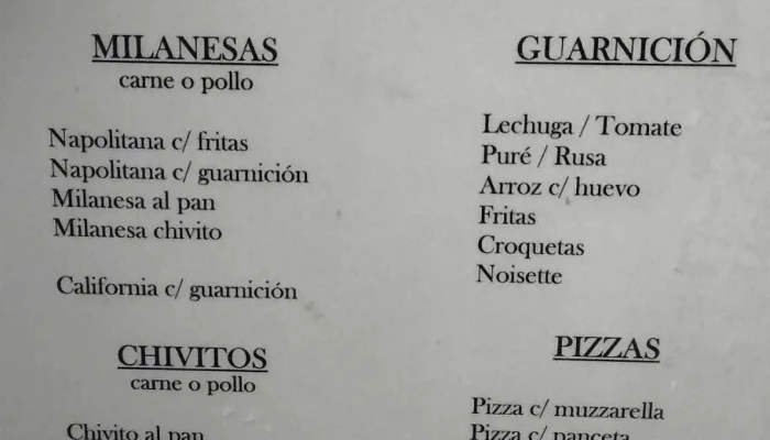 La Herradura Parrillada Comedor Menu - Dolores