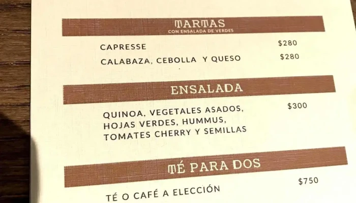 La Latina Cafe Menu - Montevideo