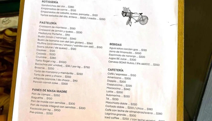 La Linda Panaderia Y Cafe Menu - Manantiales