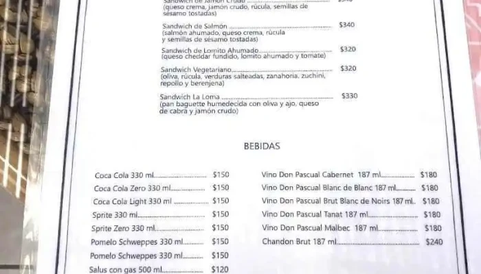 La Loma Boutique Punta Del Este -  Menu - Punta del Este