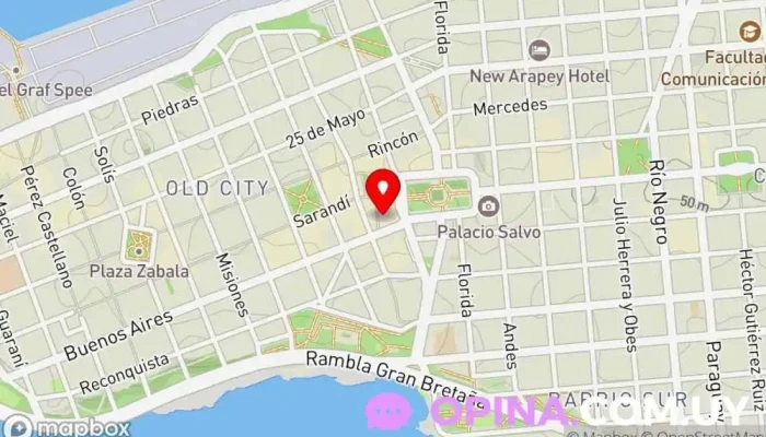 mapa de La Lupa Libros Librería en Montevideo