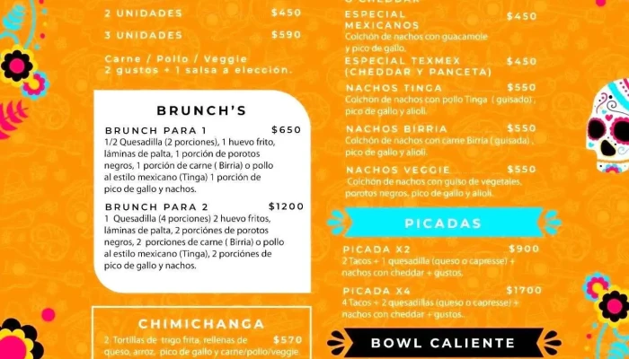 La Mexicana -  Menu - Montevideo