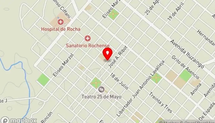 mapa de La Nave Resto Pub Club nocturno en Rocha