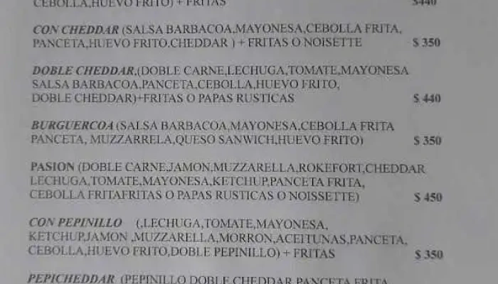 La Nonna -  Menu - Montevideo