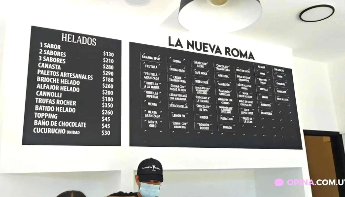 La Nueva Roma Malvin -  Menu - Montevideo