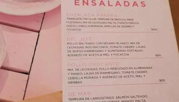 La Panera Rosa -  Menu - Montevideo