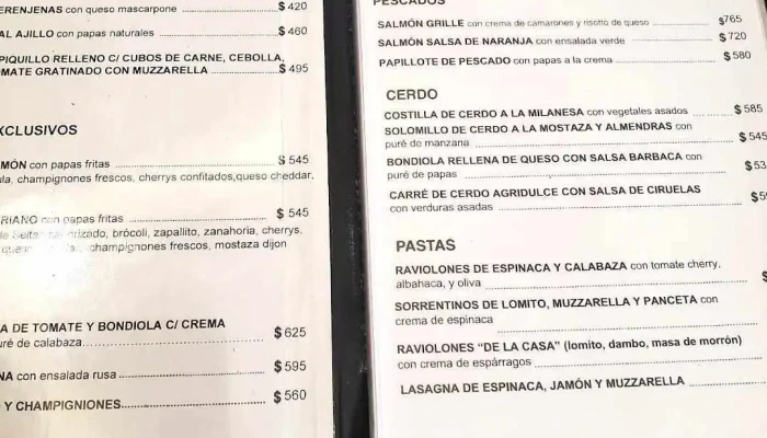 La Pasiva -  Menu - Montevideo