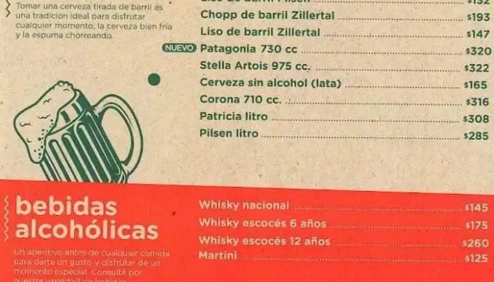 La Pasiva Menu - Montevideo