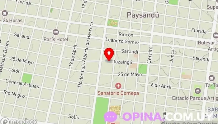 mapa de La Posta Del Libro Librería en Paysandú