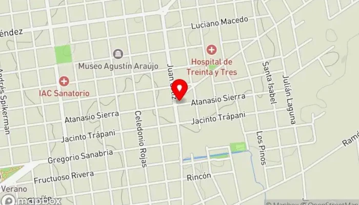 mapa de LA QUEBRADA Bar en Treinta y Tres