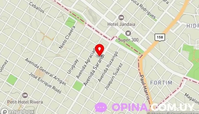 mapa de La Resi Residencia Universitaria Bed & Breakfast, Residencia de estudiantes en Rivera