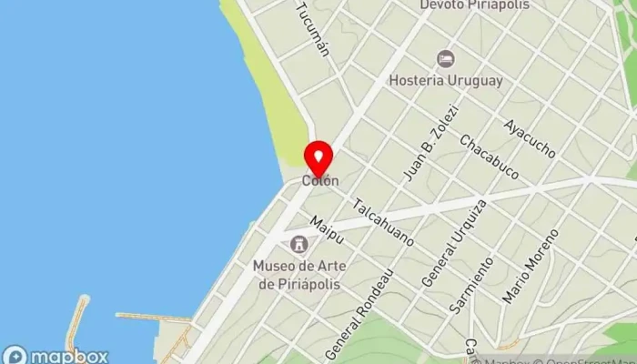 mapa de La Rotonda Restaurante en Piriápolis