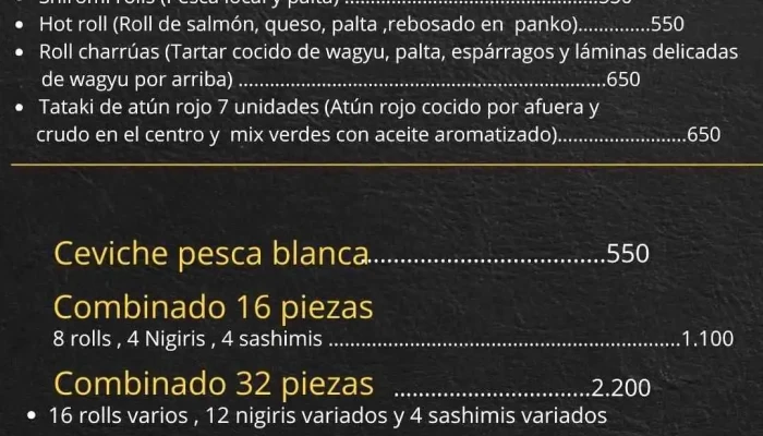 La Taberna -  Menu - Punta del Este