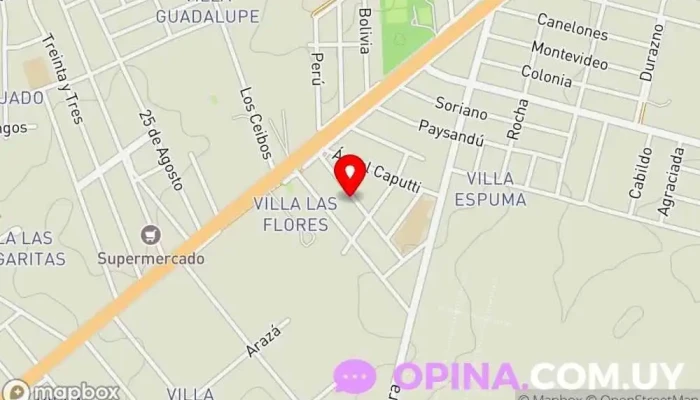 mapa de La tiendita de Martina Papelería en Barros Blancos