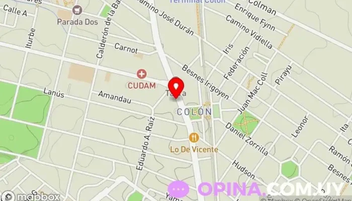 mapa de La Trilla Tienda de alimentos naturales en Montevideo