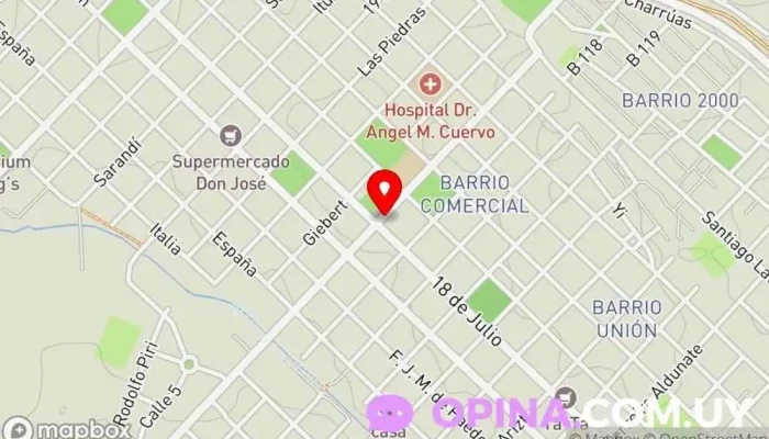 mapa de LA TROUPE ELITE DANCE COMPLEX Academia de baile, Centro educativo en Fray Bentos