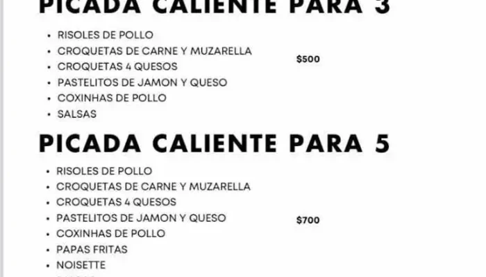 La Tuna Empanadas Bistro Menu - Rivera