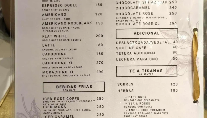 La Vida En Rosa -  Menu - Montevideo