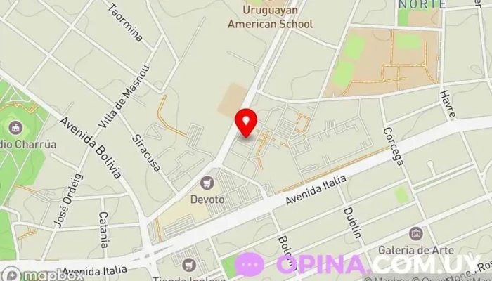 mapa de Laboratorio ATGen Uruguay Centro de diagnóstico en Montevideo